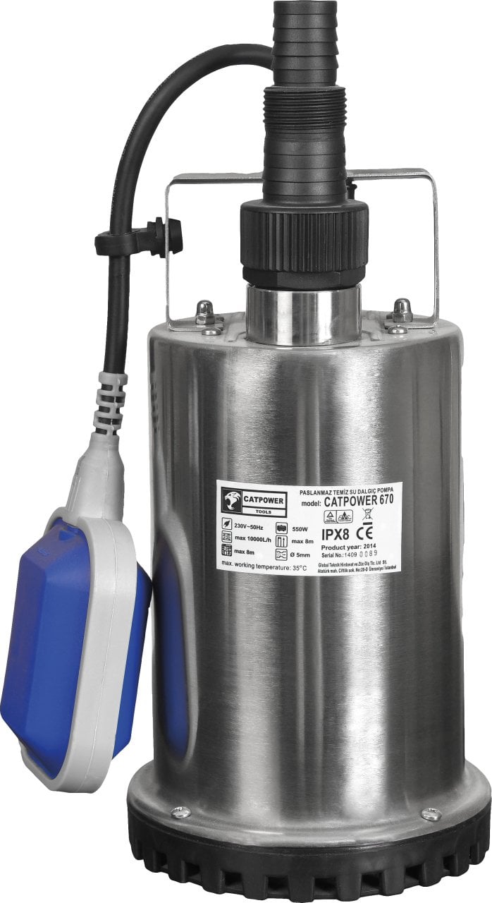 catpower-670 CATPOWER TEMİZ SU DALGIÇ POMPA 10 TON 550W - Görsel 1