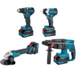 CATPOWER KÖMÜRSÜZ AKÜLÜ 4 LÜ SET: MATKAP, SOMUN SIKMA, KIRICI DELİCİ, AVUÇ TAŞLAMA 20V 4.0Ah