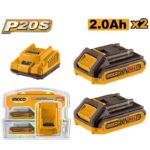 INGCO  Lİ-İON AKÜ VE ŞARJ CİHAZI SETİ 20V 2.0 AH