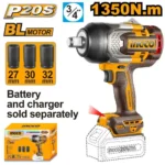 INGCO Lİ-İON KÖMÜRSÜZ AKÜLÜ SOMUN SIKMA 3/4 ''20V 1350 NM + Lİ-İON AKÜ VE ŞARJ CİHAZI SETİ 20V 5.0AH