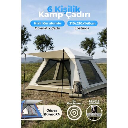 AHUMA OTOMATİK KAMP ÇADIRI 6 KİŞİLİK