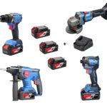 DONGCHENG 4'LÜ SET (KIRICI-DELİCİ/DARBELİ VİDALAMA/TAŞLAMA/SOMUN SIKMA) 4.0 AH 20V