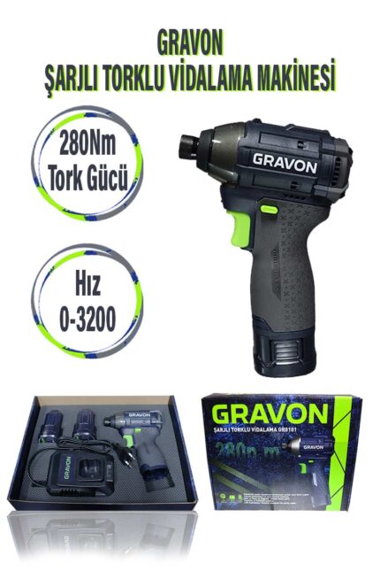GRAVON ŞARJLI TORKLU VİDALAMA MAKİNESİ