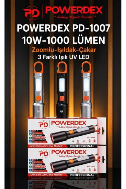 POWERDEX 10W IŞIKLI  EL FENERİ P1007
