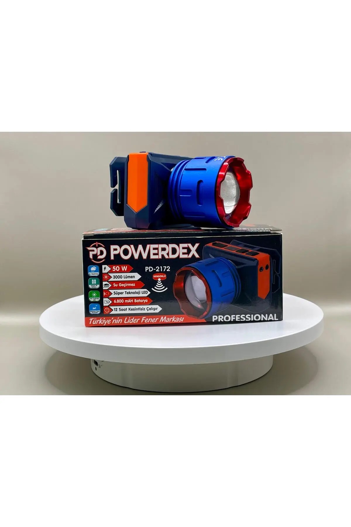 PD-2172 POWERDEX 50W PROFESYONEL KAFA FENERİ - Görsel 1