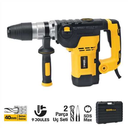 SGS KIRICI-DELİCİ MATKAP 1250 W 40MM 9KG 9 JOULES (SDS MAX)