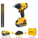 SGS DARBELİ SOMUN SIKMA SETİ 330 NM Tork 20V 1/2” 2*4.0Ah (KÖMÜRSÜZ MOTOR)