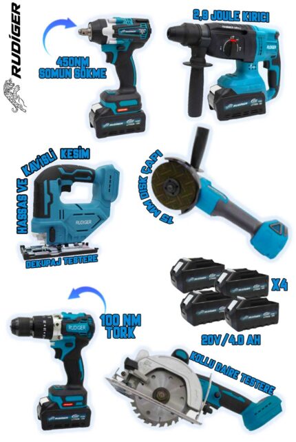 RUDİGER 5Lİ SET (4 LÜ SET + KAYNAK MAKİNASI)
