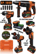 RİDEPRO RP-1006 TURBO MAX PROFESYONEL ŞARJLI 4'LÜ SET 800 NM'Lİ
