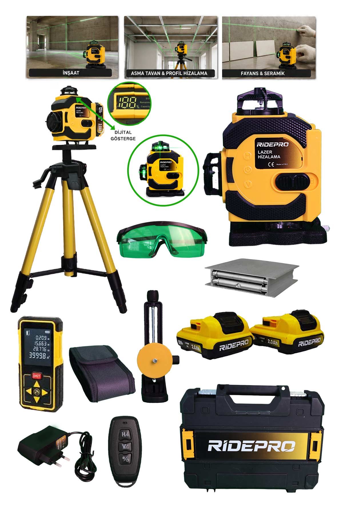 RP-2008 RİDEPRO SETLİ LAZER HİZALAMA MAKİNESİ - Görsel 1