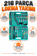 RP-1122 RİDEPRO 4'LÜ SET 350 NM'Lİ + 216 PARÇA PROFESYONEL LOKMA SETİ - Görsel 6