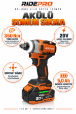 RİDEPRO RP-1005 TURBO PROFESYONEL ŞARJLI 4'LÜ SET - Görsel 5