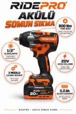 RİDEPRO RP-1006 TURBO MAX PROFESYONEL ŞARJLI 4'LÜ SET 800 NM'Lİ - Görsel 5