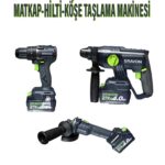GRAVON ŞARJLI 3'LÜ SET MATKAP-HİLTİ-KÖŞE TAŞLAMA MAKİNESİ