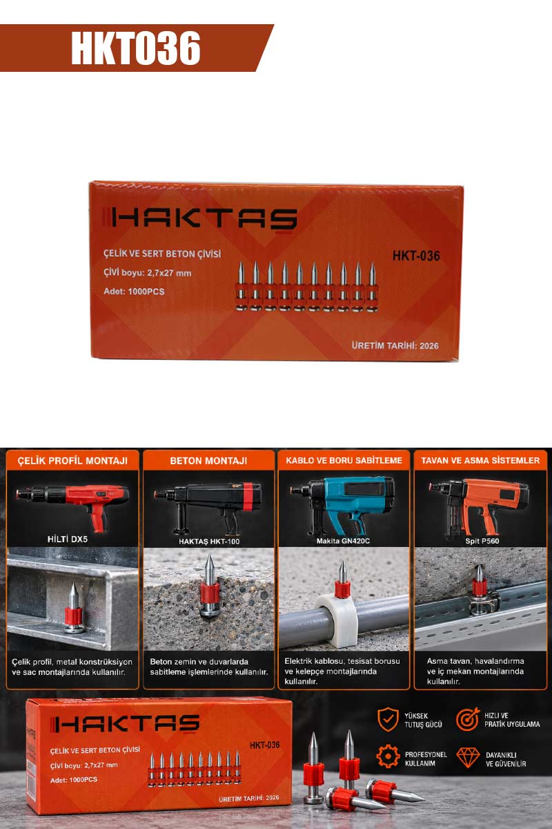 HKT036 HAKTAŞ ÇİVİ - Görsel 1
