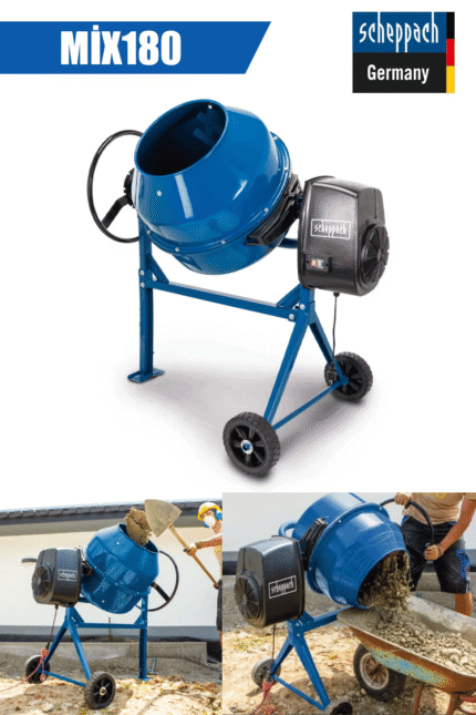 SCHEPPACH MİX180 ELEKTRİKLİ BETON MİKSERİ