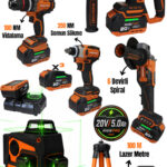 RP-1128 RİDEPRO 4'LÜ SET 350 NM'Lİ + 3'LÜ SET 16 YÖNLÜ LAZER VE LAZER M