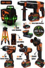 RP-1129 RİDEPRO 4'LÜ SET 800 NM'Lİ + 3'LÜ SET 16 YÖNLÜ LAZER VE LAZER M