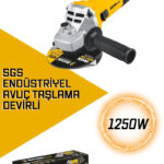 SGS ENDÜSTRİYEL AVUÇ TAŞLAMA 1250 W 125 MM DEVİRLİ