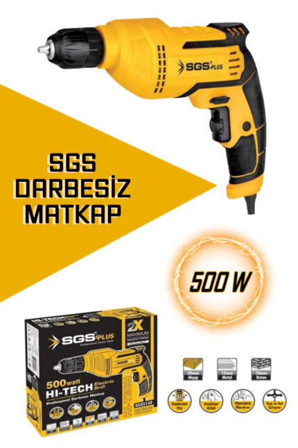 SGS DARBESİZ MATKAP 500W