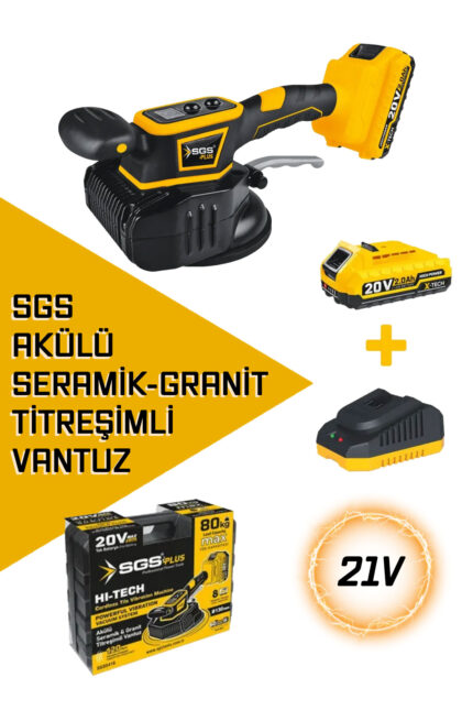SGS AKÜLÜ SERAMİK-GRANİT TİTREŞİMLİ VANTUZ 130MM 80 KG