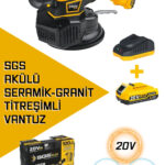 SGS AKÜLÜ SERAMİK-GRANİT TİTREŞİMLİ VANTUZ 160MM 100KG