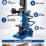 SCHEPPACH COMPACT 8T DİKEY KÜTÜK YARMA MAKİNESİ