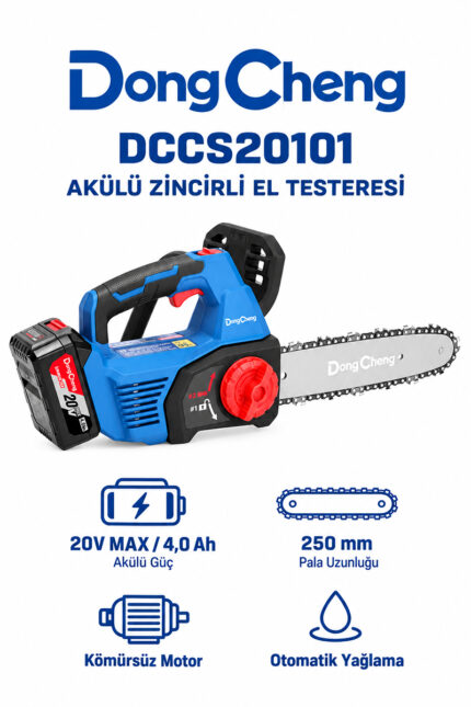 DONGCHENG DCCS20101 ZİNCİRLİ EL TESTERESİ 250 MM 4-0 AH