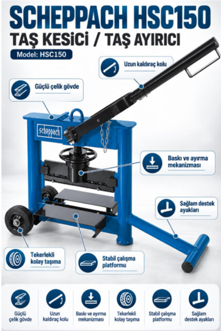 SCHEPPACH HSC150 PARKE TAŞ KESİCİ VE KIRICI