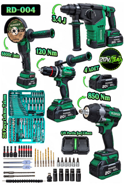 RUDIGER RD-004 PRO PLUS 4LÜ SET+ 216 PARÇA LOKMA TAKIMI