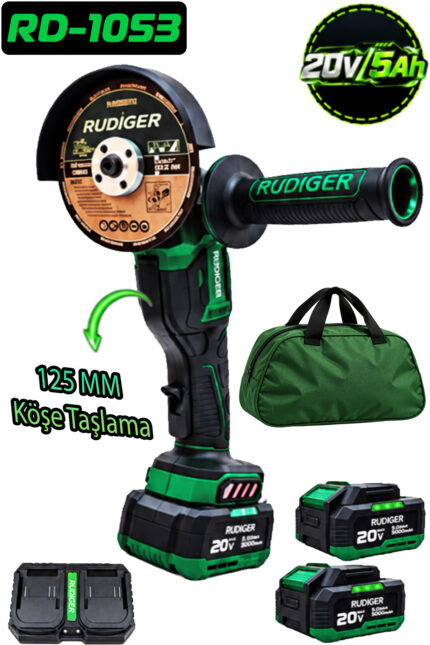 RUDIGER RD-1053 125 MM ŞARJLI KÖŞE TAŞLAMA SETİ