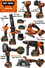 RİDEPRO RP-1041 PROFESYONEL 8'Lİ SET DAİRESEL TESTERE - DEKUPAJ VE BUDAMA SETİ