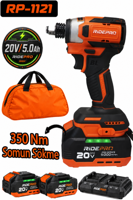 RİDEPRO RP-1121 350 NM AKÜLÜ SOMUN SIKMA VE SÖKME SETİ