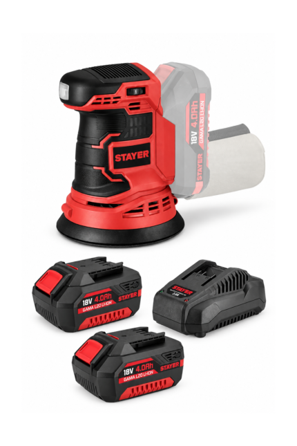 STAYER AKÜLÜ ORBİTAL ZIMPARA 18V Li-ion 2.0Ah