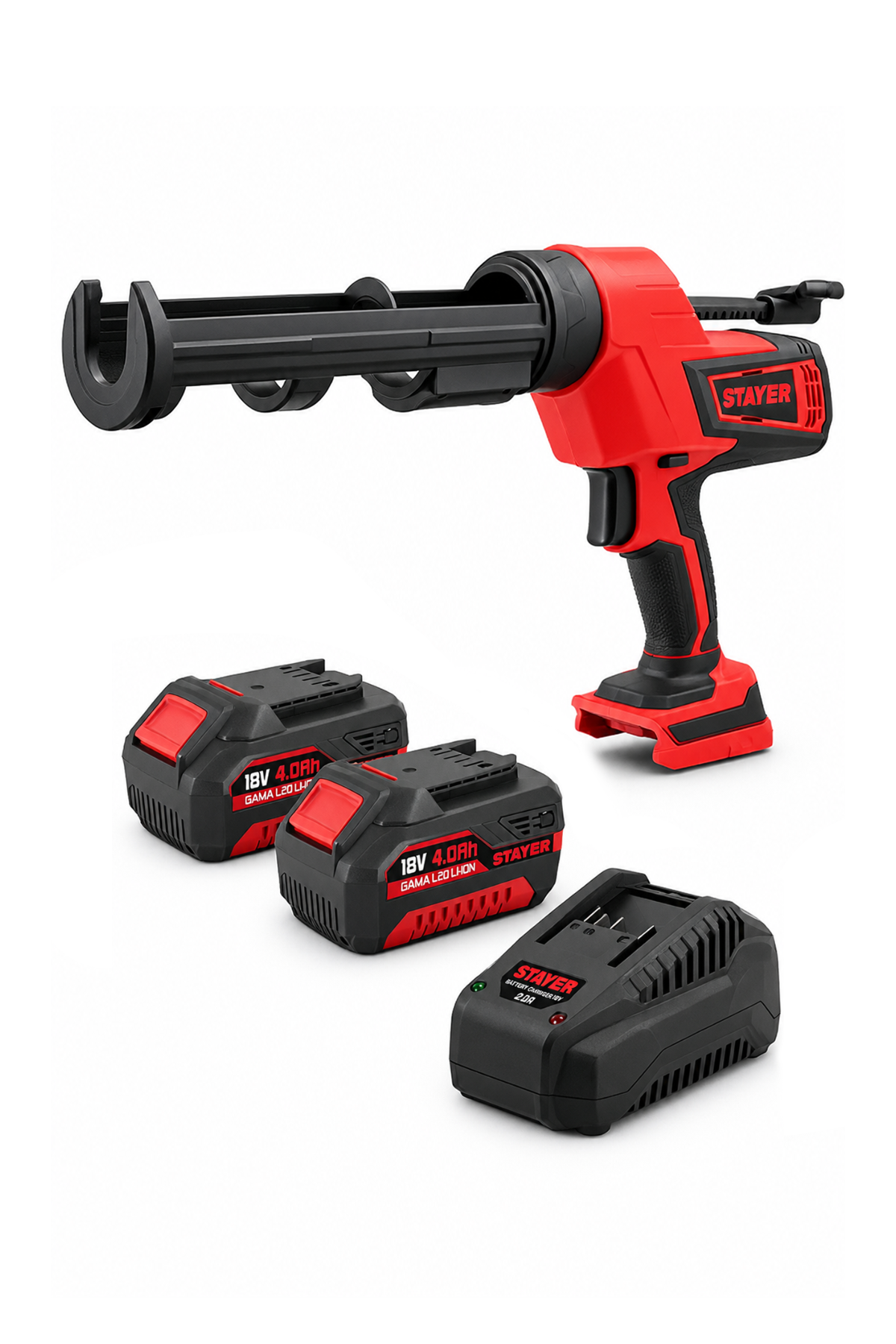 STAYER AKÜLÜ SİLİKON TABANCASI 18V Li-ion + 2 ADET 4 AH AKÜ (YS-12577) + 2 AH ŞARJ CİHAZI (YS-12576) STAYER AKÜLÜ SİLİKON TABANCASI 18V Li-ion + 2 ADET 4 AH AKÜ (YS-12577) + 2 AH ŞARJ CİHAZI (YS-12576) - Görsel 1