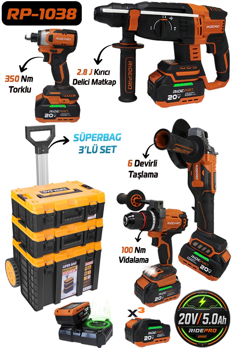 WhatsApp Image 2026-10-14 at 17.18.06 RİDEPRO 4 LÜ SET (350NMLİ ) + SUPERBAG 3’LÜ PROFESYONEL ÇANTA SETİ - Görsel 1